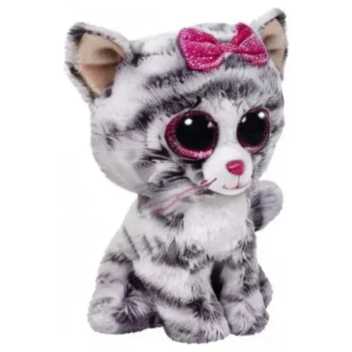 Ty Beanie Boos Kiki Gato Gris Mediano