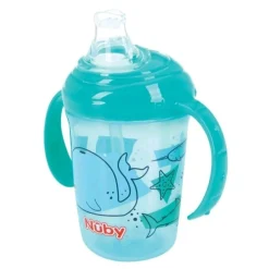 Vaso De Iniciación Con Valvula De Silicona 8 Onzas Animales Marinos