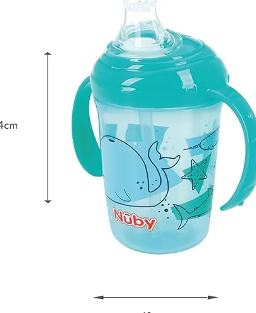 Vaso De Iniciación Con Valvula De Silicona 8 Onzas Animales Marinos