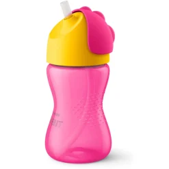 Vaso Pitillo 10 Oz Rosado Avent