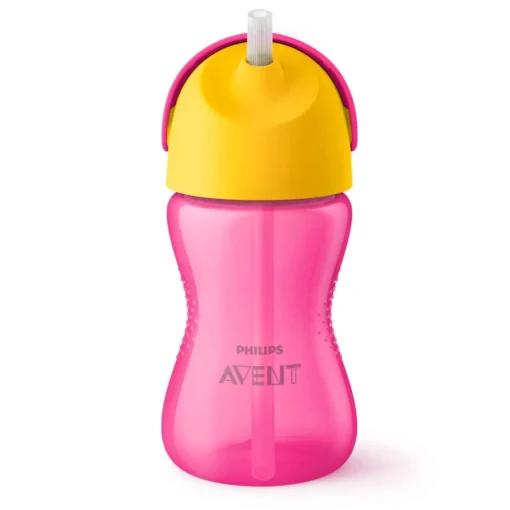 Vaso Pitillo 10 Oz Rosado Avent